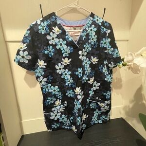 White Cross scrub top